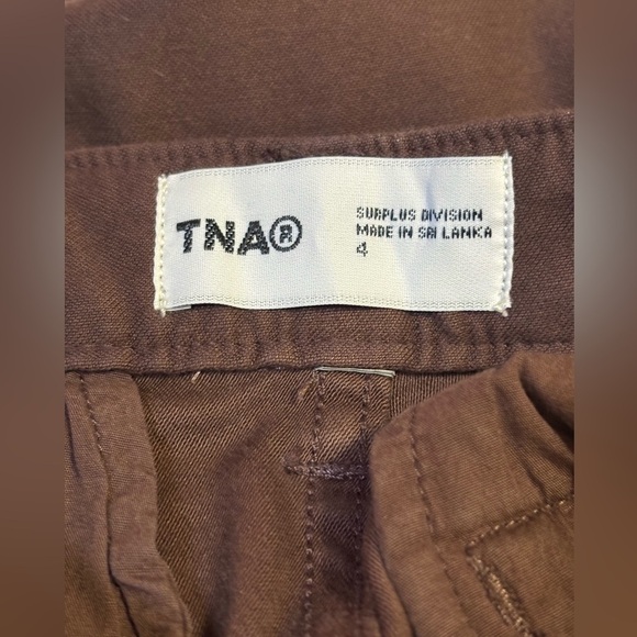 TNA Aritzia Supply Pant Mid-Rise Straight-Leg Baggy Pants in Mocha Size 4 - Picture 7 of 12